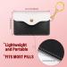 Shop Tondiamo 2 Pack Birth Control Pill Case Sleeve - PU Leather Wallet Pill Holder Key Ring Organizer (Black White) - Ideal for Travel & Daily Use - Buy Online on GoSupps.com