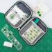 Wugu Portable Medication Bag - 2 Piece Tablet Box Moisture-Resistant Travel Pharmacy Bag for School Camping & Hiking - Green - Buy Online on GoSupps.com