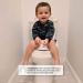 Delta Children Kid Size Toddler Potty Training Seat - Soft Seat, Handles, Splash Guard - Easy to Clean - White/Grey - Buy Online on GoSupps.com