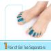 ToePal Gel Toe Separator Narrow - 1 Pair | Toe Spacers for Hammer Toe Straightening and Bunion Correction - Toe Straightener and Stretcher for Women and Men - Buy Online on GoSupps.com