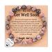 Lanqueen Get Well Soon Gifts for Women/Men  Natural Stone Life is Tough But So are You Bracelet Inspirational Gifts for Women Sister Best Friends