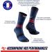 Thuasne Medium-High Compression Running Socks - Degressive Ankle to Calf Compression | Sizes 39-42 | XL Black Dark Blue Red - International Shipping Available - Buy Online on GoSupps.com