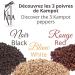 Khla - Discovery Box 3 Organic Kampot Peppers - Peppercorns 3 x 50g - Traditional Palm Leaf Gift Box - G - Buy Online on GoSupps.com