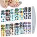 Kalolary footnail sticker toenail nail film 12 sheet marble -like toenails nail art sticker with nail file nail design decals nail self -adhesive for footnail nail art