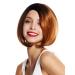 WIG ME UP - VK-29-YS1B+932 wig women's wig short bob long bob parting straight ombre black red-blonde blonde-black mix (YS1B+932)