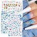 6 Leaf butterfly nail ticker 3D flowers nail sticker nail ticker self -adhesive spring summer butterfly nail art stickers self -adhesive nail decals nail design DIY manicure decoration