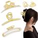 Large Metal Hair Claw Clips for Women Thick Hair & Thin Hair Styling Accessories Pearl Hair Clips