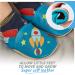 Soft Sole Leather Baby Shoes for Boys and Girls - Spaceship Design (0-6 Months) - Buy Online on GoSupps.com