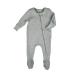 DreamBuy Zip Up Baby Sleepsuits Ribbed Cotton Footed or Footless. Unisex Newborn Clothes Baby boys' clothing and Baby girl clothes 12-18 Months Dove Grey