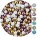 EinsSein 1kg wedding dragees chocolate balls Mix 1 cm small white-gold-pink | Baptism dragees girl boy communion with almonds | celebrate and receive party party color cheap with bomb tag see