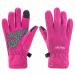 Arcweg gloves children fleece warm running gloves winter gloves slip-resistant bicycle gloves touchscreen winter gloves young girls finger gloves sports outdoor camping walking altrosa l-xl 7-8 years