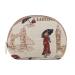 Signare Tapestry cosmetic bag small make-up bag for women and toiletry bag for women with London design (Miss London)