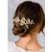 SWEETV Handmade Rhinestone Bridal Hair Comb Clip - Gold Wedding Hair Accessories - Buy Online on GoSupps.com