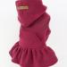 Fitwarm Fleece Dog Hoodie Dress Vest Sweater for Small Dogs Girl | Thermal Cat Apparel - Burgundy Red, Small - Buy Online on GoSupps.com