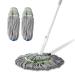BOOMJOY Twist Mop, Self-Wringing Wet Mop for Floor Cleaning, Microfiber Ratchet Tornado Mop, 3 Resuable Heads White