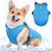 Kuoser cool vest dog cooling vest for dogs cooling jacket for dogs cooling coat dog ventilated cooling jacket for dogs dog cooling vest activities outside training blue M m blue