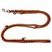 Dogeline Double Leash Practice Leash for medium dogs up to 45 kg over 39 colors very stable (2.80 m Texas) 2.80 m black-orange