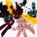 White Velvet Bow Hair Scrunchies Set - 2PCS Hair Ribbon Tie Elastics for Women and Girls - Buy Online on GoSupps.com