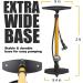 Durable Steel BV Bike Pump | 160 PSI High Pressure Bicycle Tire Pump with Gauge | Smart Valve Head for 17/24 inch Bikes | Presta and Schrader Compatibility | Dark Yellow - Buy Online on GoSupps.com