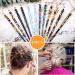 12-Piece Acetate Hair Sticks: Leopard Print Hair Pins for Women and Girls - Vintage Chinese Hair Accessories - Stylish Hair Chopsticks for Bun Hairstyles - Buy Online on GoSupps.com
