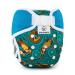 Bambooolik.Washable overexpants for diapers unit size Velcro fastener double side barrier two elastic waist.(Otters in Love + Turquoise)