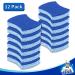 MR.SIGA Non-Scratch Cellulose Scrub Sponge - 12 Pack Dual-Sided Dishwashing Sponge for Kitchen (Royal Blue/Light Blue) - Buy Online on GoSupps.com