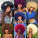 GKtineke 10 Inch Afro Curly Wig with Bangs for Black Women- Short Kinky Synthetic Hair Wig (Mixed Brown) - Buy Online on GoSupps.com