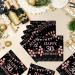 40 Rose Gold Napkins - 30th Birthday Party Decor | 33x33cm Paper Napkins for Men & Women - Buy Online on GoSupps.com