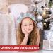 Christmas Snowflake Headbands Glitter Tinsel Headbands Sparkling Christmas Hair Hoop Headpiece Xmas Holiday Favors for Women Costume Pink - Buy Online on GoSupps.com