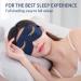 Townssilk Silk Sleep Mask - Adjustable Strap, Super Soft Eye Mask in Navy Blue Pattern 4 - Buy Online on GoSupps.com