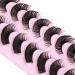HeyAlice 18MM Mink Fluffy Dramatic Cat Eye Hybrid Lashes - 10 Pairs Pack for Russian Strip Look Extension Effect - Natural False Eyelashes - Buy Online on GoSupps.com