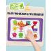 NiBaby Kids' Non Slip Educational Placemats Set of 4 - Interactive & Washable | Learn Alphabet, Numbers, Shapes & Colors | Durable PU Leather - Buy Online on GoSupps.com