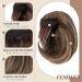 Feshfen Hair Part Dutt with Comb - Short Hair Horse Tail Chignon Synthetic Hair Extensions - Golden Brown Mixed Blonde - Buy Online on GoSupps.com