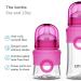 Smilo Baby Bottle Feeding Gift Set - Silicone Pacifier, Nipples, Cleaning Brush - Perfect for Girls & Boys - Pink - Buy Online on GoSupps.com