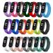 PIXESTT 20 PCS Straps for Mi Band 6/Mi Band 5, Smartwatch Strap Anti-Lost Silicone Designed Accessories Adjustable Wristband for Xiaomi Mi Band 5/Amazfit Band 5