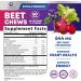 Beet Chews - Antioxidant-Rich Vegan Soft Chewables with Grape Seed Extract for Heart Health & Energy - Delicious Acai Berry Flavor - 60 Count - Buy Online on GoSupps.com