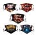 BEUU 5PCS Christmas Face Balaclavas Cotton Cloth Fabric Women Reusable Breathable Washable Earloop Mouth Cover Protection Covering