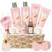 Spa Gift Basket Vanilla Oat 14 Pcs Bath Scents for Women Bath Gift Set Enriched Shea Butter. Home Spa with Shower Gel  Body Oil  Diffuser  Shower Steamer & More for Mom