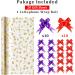 Nistar Christmas Cellophane Wrap Roll - 32 in x 100 ft Gold Gift Basket Wrap with 8 Bows - Extra Large Clear Wrapping Paper for Treats, Flowers, DIY Crafts - Holiday Christmas Gift Wrap (1 Pack) - Buy Online on GoSupps.com
