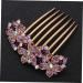 Angoily Flower Bridal Hair Comb Prom Headpiece Wedding Hair Clip Hair Teasing Comb Flower Hair Accessories Rhinestone Hair Accessories Hair Topper Bride Alloy Crystal Purple - Buy Online on GoSupps.com