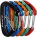Freskaro 4-Pack Wiregate Carabiner Hooks Durable EDC Clip for Hiking Camping & Fishing Lightweight Black Accessories for Outdoors - Buy Online on GoSupps.com