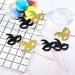48 Pieces Masquerade Masks Cupcake Topper Glitter Mask Cake Topper Picks Dessert Cupcake Toppers for Masquerade Mardi Gras Party Baby Shower Birthday Party Decorations (Gold and Black) - Buy Online on GoSupps.com