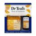 Dr Teal's Vitamin C Epsom Salt and Foaming Bath Set (2 Piece) - Glow & Radiance with Citrus Essential Oil - 11 oz Epsom Salt & 3 oz Foaming Bath - at Home Spa Kit Gift Pack - Relax & Soothe Muscles