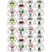 24 Halloween Horror Characters Theme #2 Edible Cupcake Toppers (PRECUT Optional) - wafer card disc cake decorations Stand Up/Lie Flat (UNCUT Pack of 24) - Buy Online on GoSupps.com