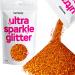 Hemway Fine Copper Holographic Glitter 100g 3.5oz Cosmetic Safe 1/64" 0.015" 0.4mm Copper Holographic Fine - 100g
