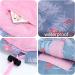 Intirilife Gray Pink Flamingo Cosmetic Bag - 62x54cm Round Travel Organizer with 2 Inner Zip Compartments for Makeup - Stylish Cultural Design - Buy Online on GoSupps.com