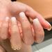 NOVO OVO Short Square Ombre Nude Gradient White Pink French Tip Fake False Press On Nails Kit with Glue - Milk Hat UK - Buy Online on GoSupps.com