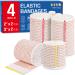 AZEN Premium 4 Pack Elastic Bandage Wrap (2x2" 2x3") Compression Wrap Bandage for Legs Ankle Knee Tummy Body Latex-Free Lymphedema Wraps for Legs