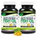 Moms For Nutrition (Pack of 2) Wild Caught Omega 3 Fish Oil DPA-EPA-DHA 2 900 Milligram Fish Oil Supplement 180 Softgels