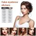 Sibba 6 Sheets Eyebrow Tattoo Sticker Set - Temporary Waterproof Eyebrow Practice Kit for Women (Black) - Buy Online on GoSupps.com